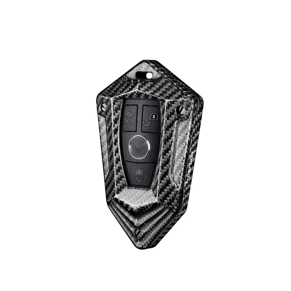 Carbon Fiber Key FOB Shell Cover for Mercedes C E S M-Class