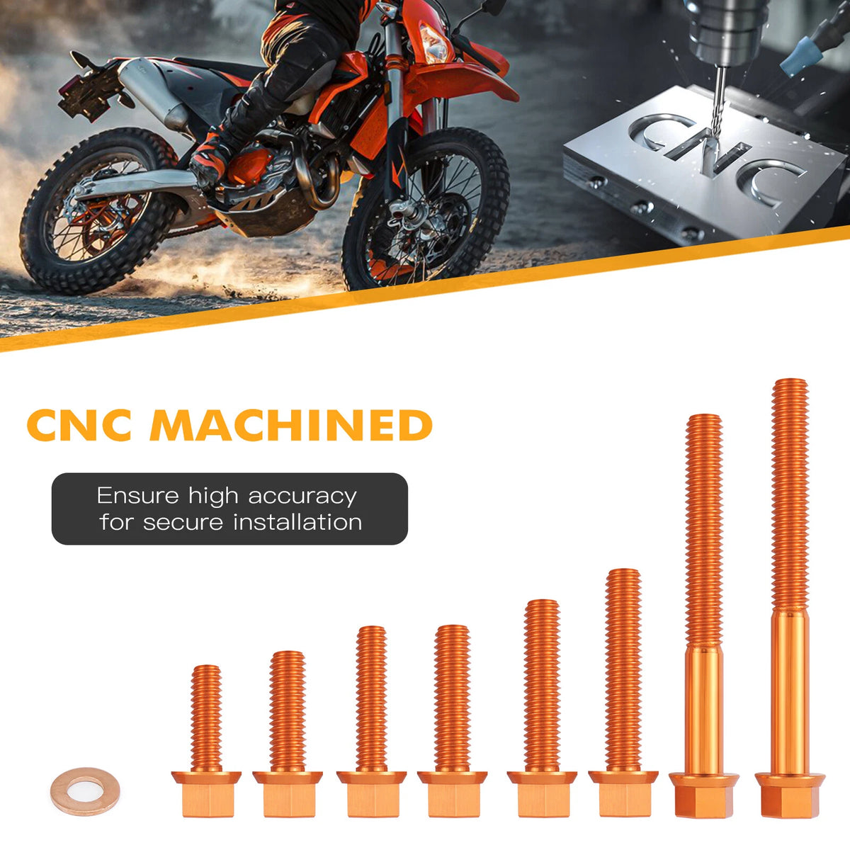 CNC Engine Clutch Cover Bolts for KTM 250/300 EXC/XCW (2017-2019)