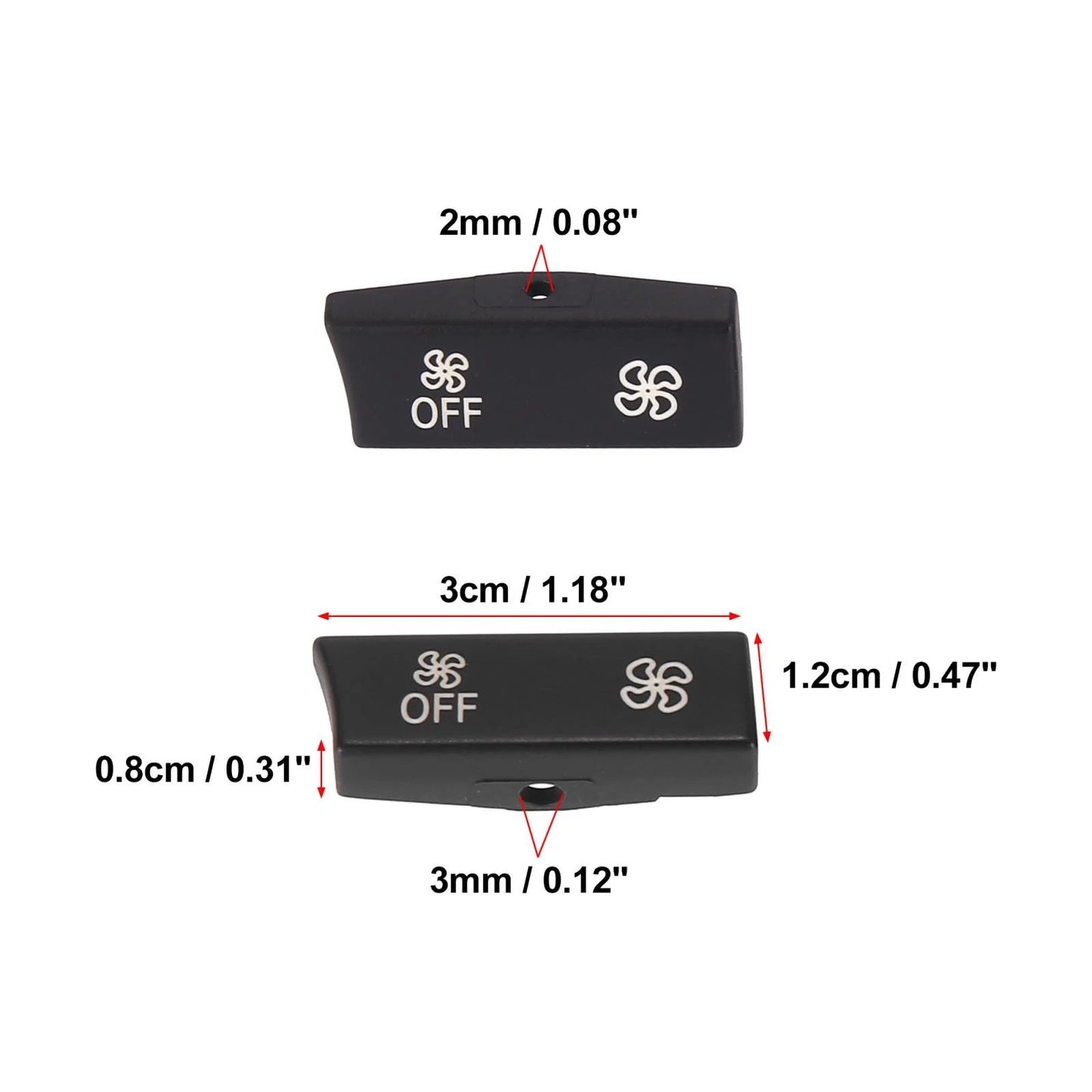 2 x AC Climate Control Buttons for BMW 5 Series F10 F11 F01 (2010-2017)