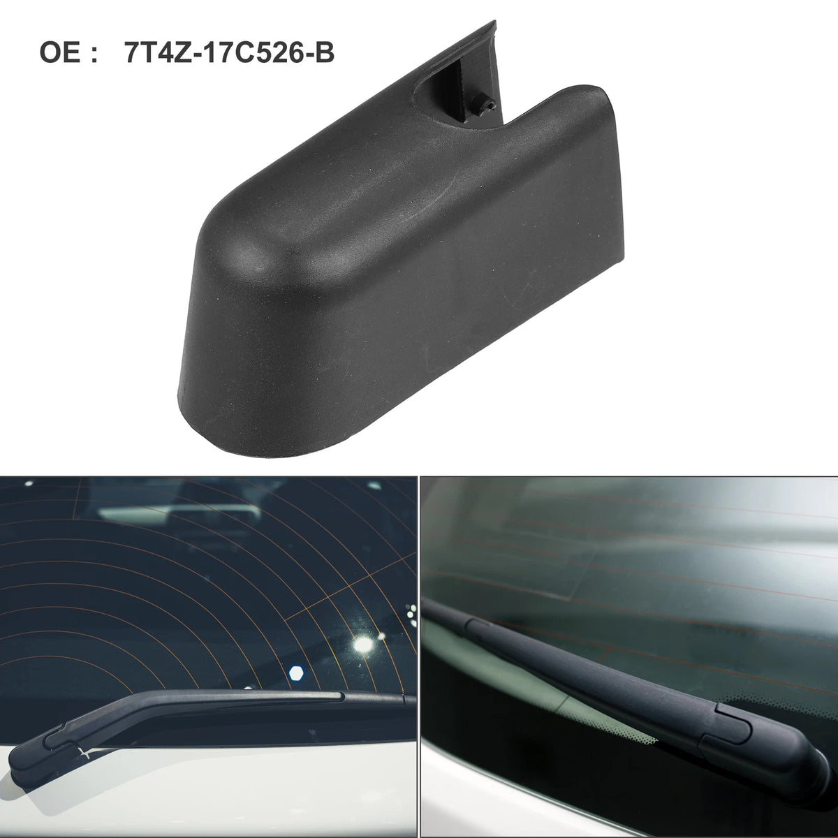 Rear Windshield Wiper Arm Nut Cover for Ford Edge (2007-2014) - 1 x Black