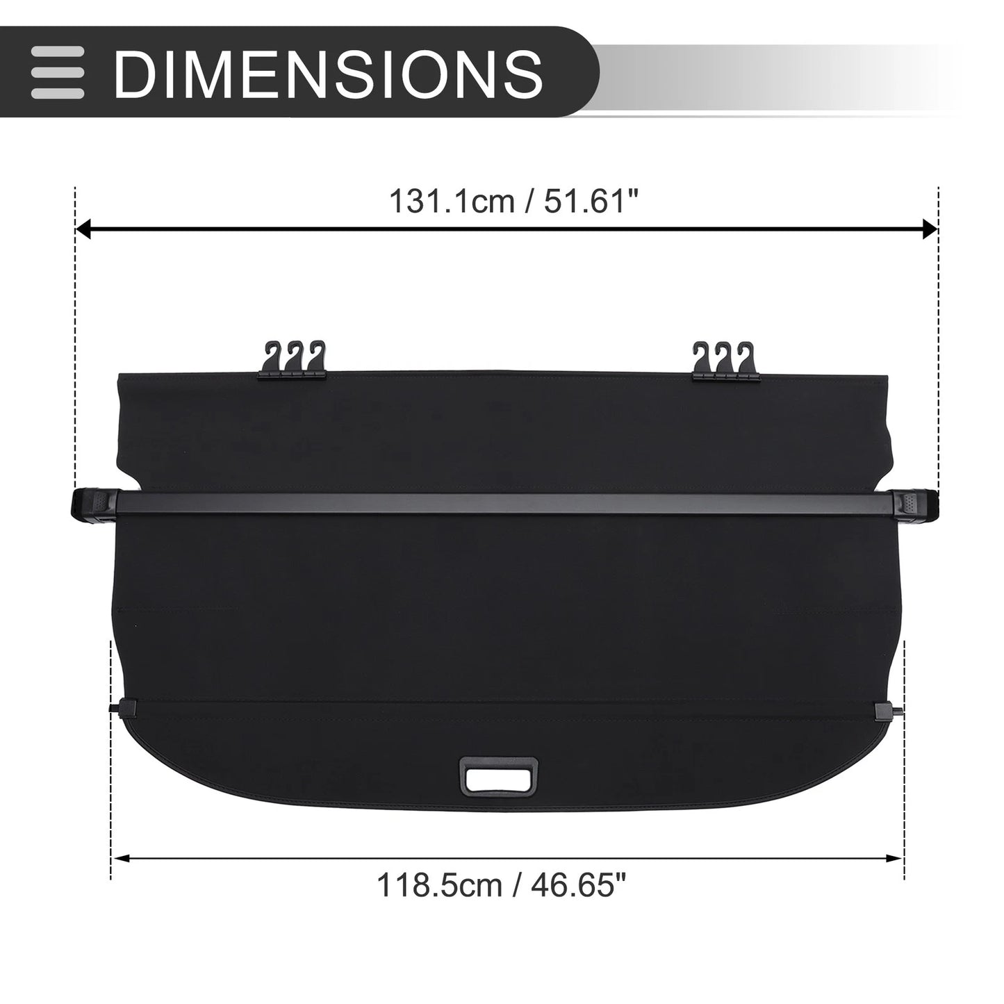 Retractable Cargo Cover for Subaru Forester (2009-2012) Gloss Black