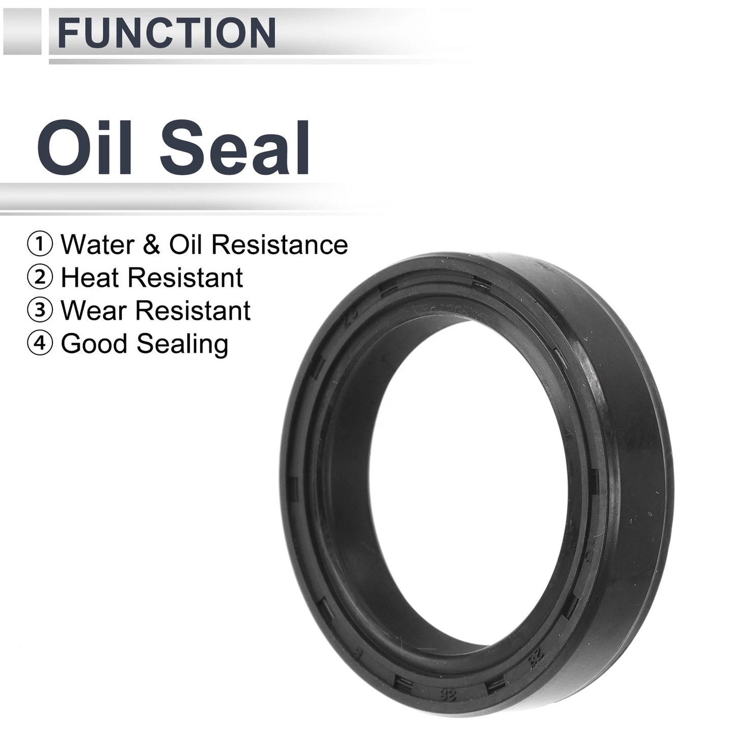 Oil Seal 28x38x8mm Rotary Shaft Seal Nitrile Rubber 5 Pcs