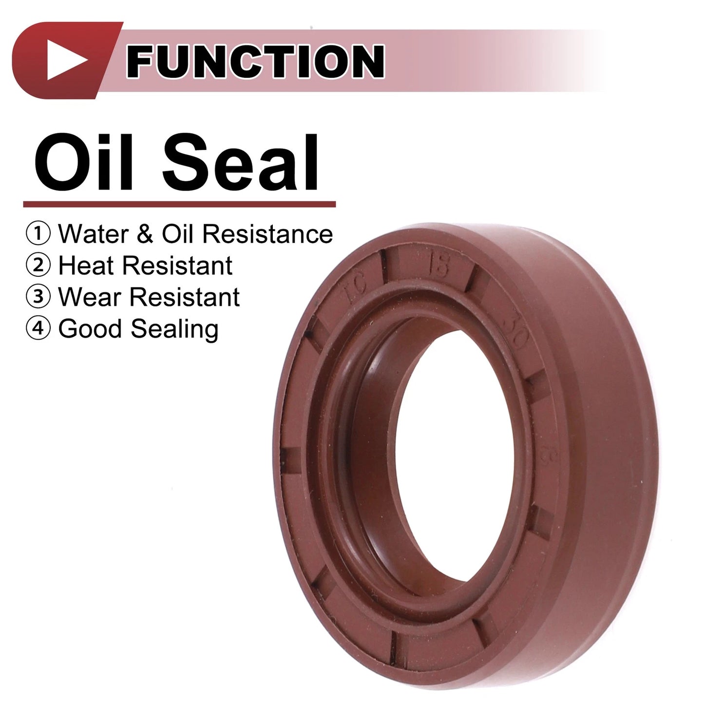 Oil Seal 18x30x8mm 2 Pcs Seal Ring Rotary Shaft Seal FKM Rubber for Make Model