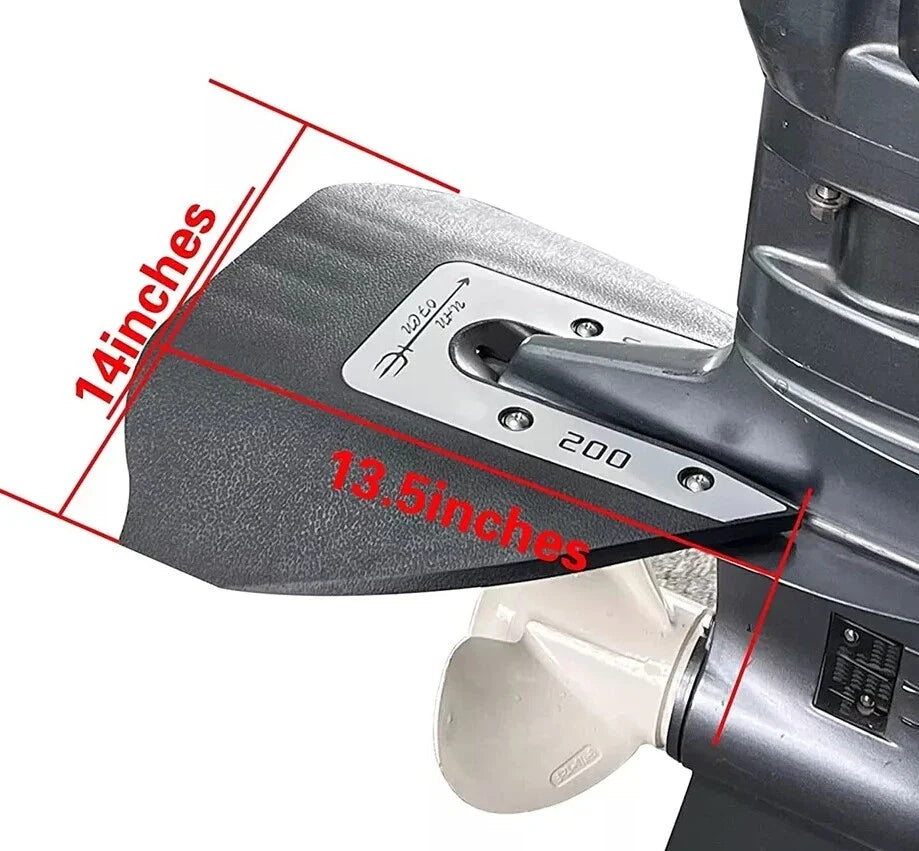 RM Sport Black Hydrofoil for 8-40HP Stabilizer Outboard Lower Unit Boat