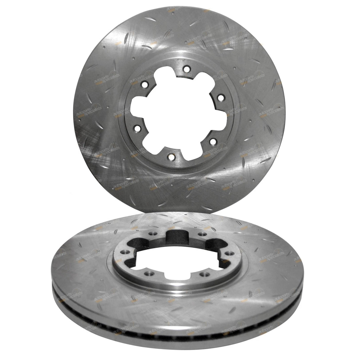 2x Front Drilled & Slotted Disc Rotors for Nissan Pathfinder R50 (1999-2005)