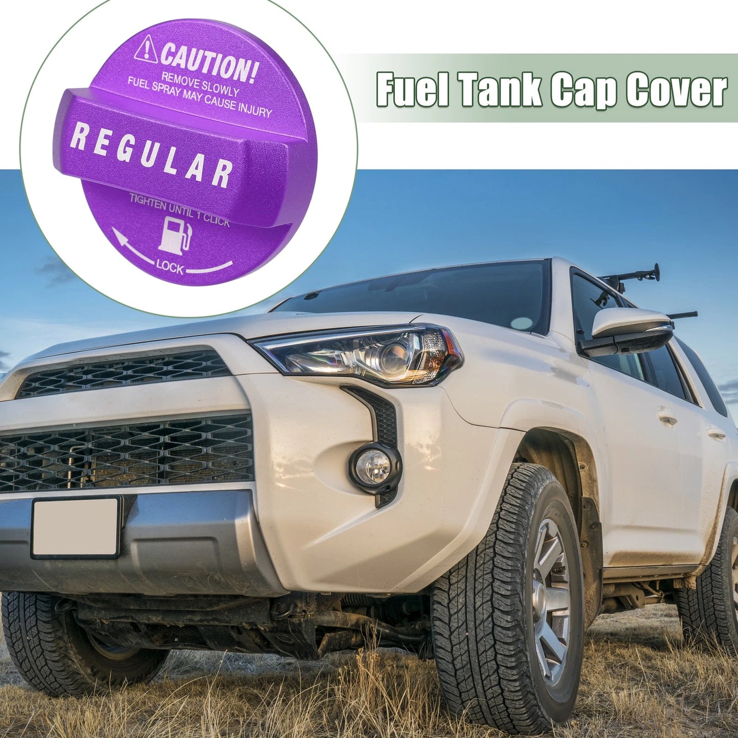 Fuel Tank Cap Cover for Toyota (Fits Various Models) - Purple
