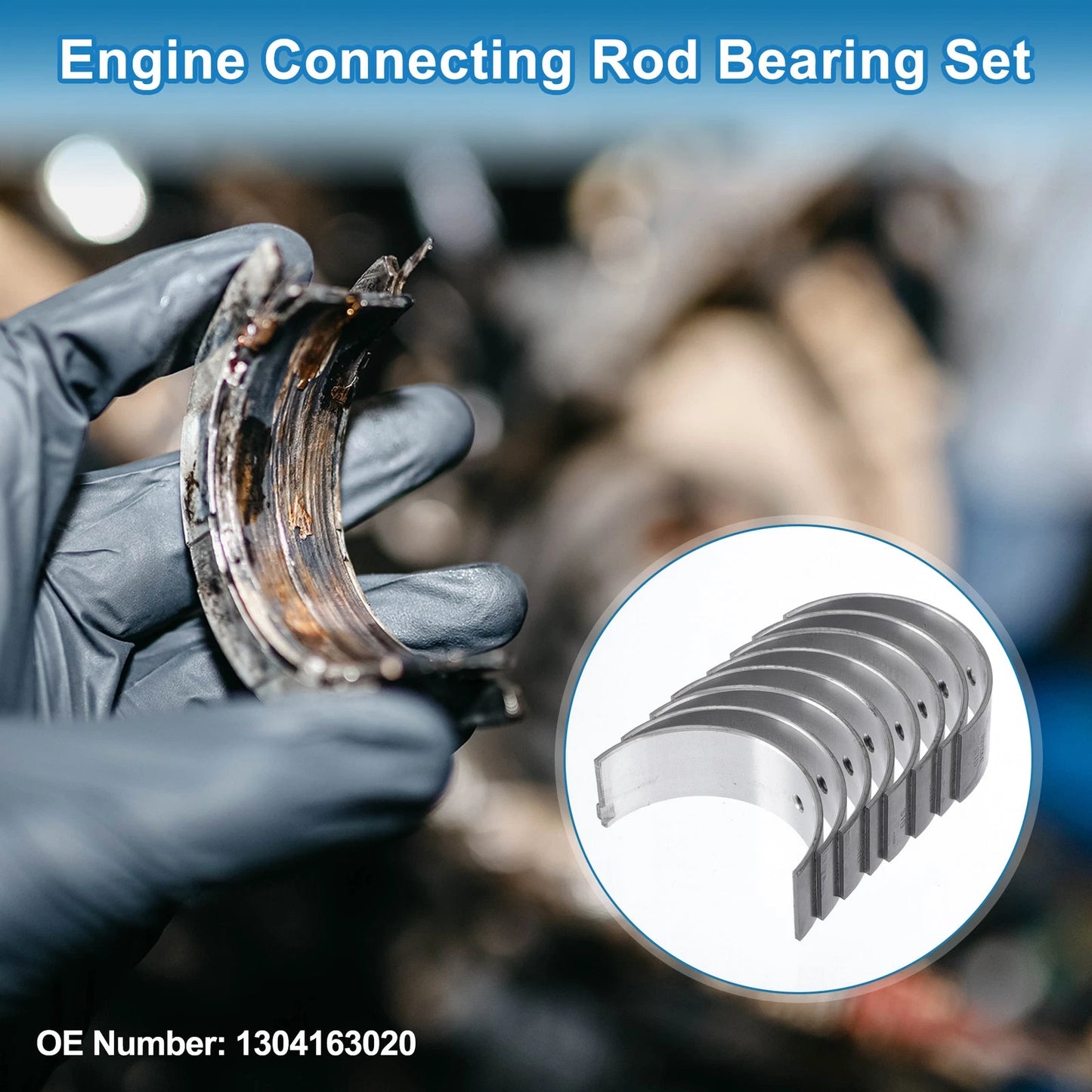 Connecting Rod Bearing Set 8 Pcs for Toyota CELICA (1988–1993)