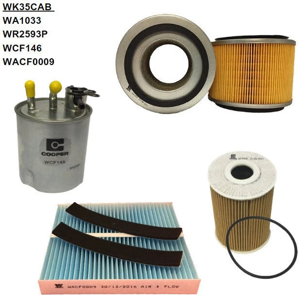 Filter Service Kit for Nissan Patrol GU Y61 3.0L ZD30DDTI 2/07-ON