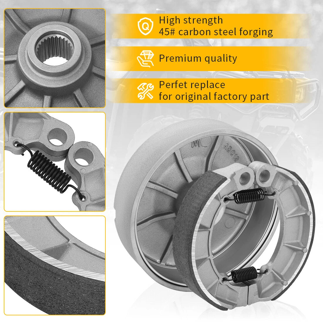 Rear Brake Drum Hub & Shoes for Honda Foreman 500 (2005–2013)