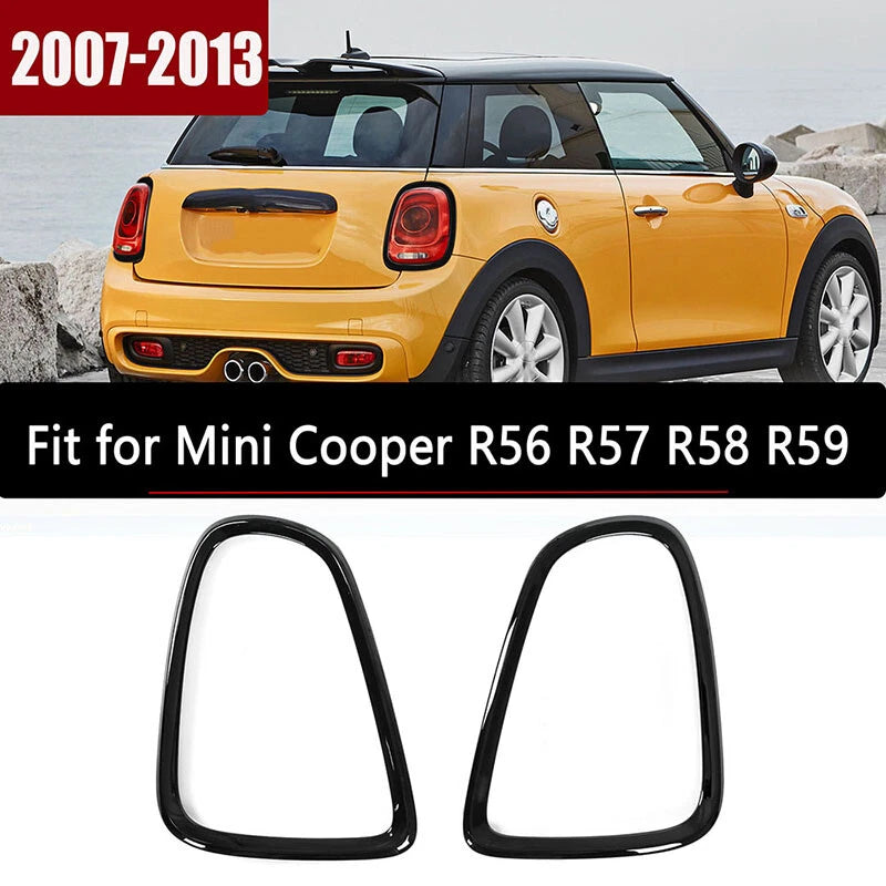 Gloss Black Tail Light Cover Trim for Mini Cooper R56 R57 R58 R59 (2007-2013)