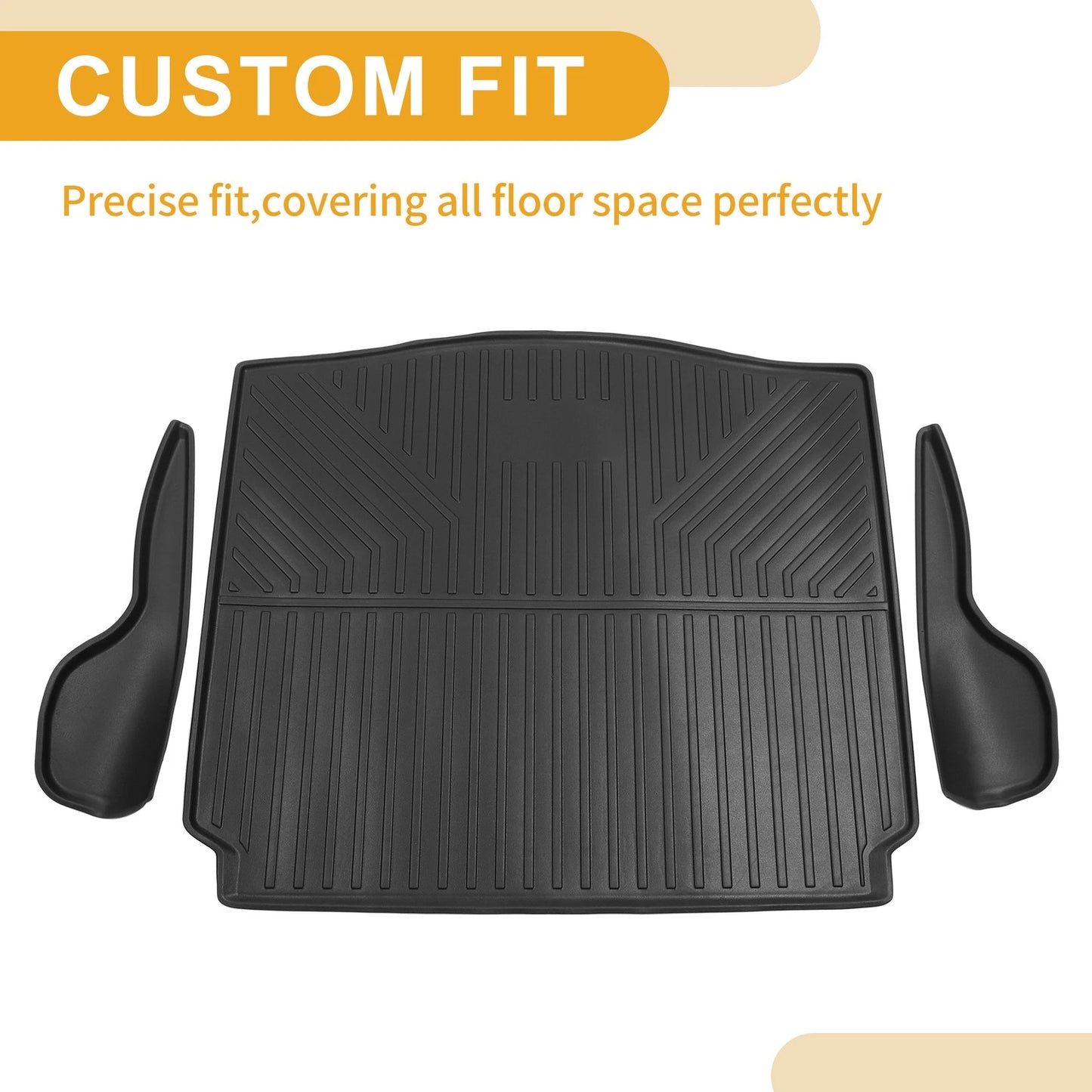 Cargo Liner Rear Trunk Mat Stripe TPE for Toyota Corolla Cross (2021–2024)