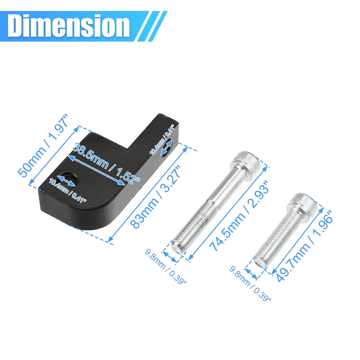 Front Headlight Extension Block 1 x for Harley Davidson Dyna