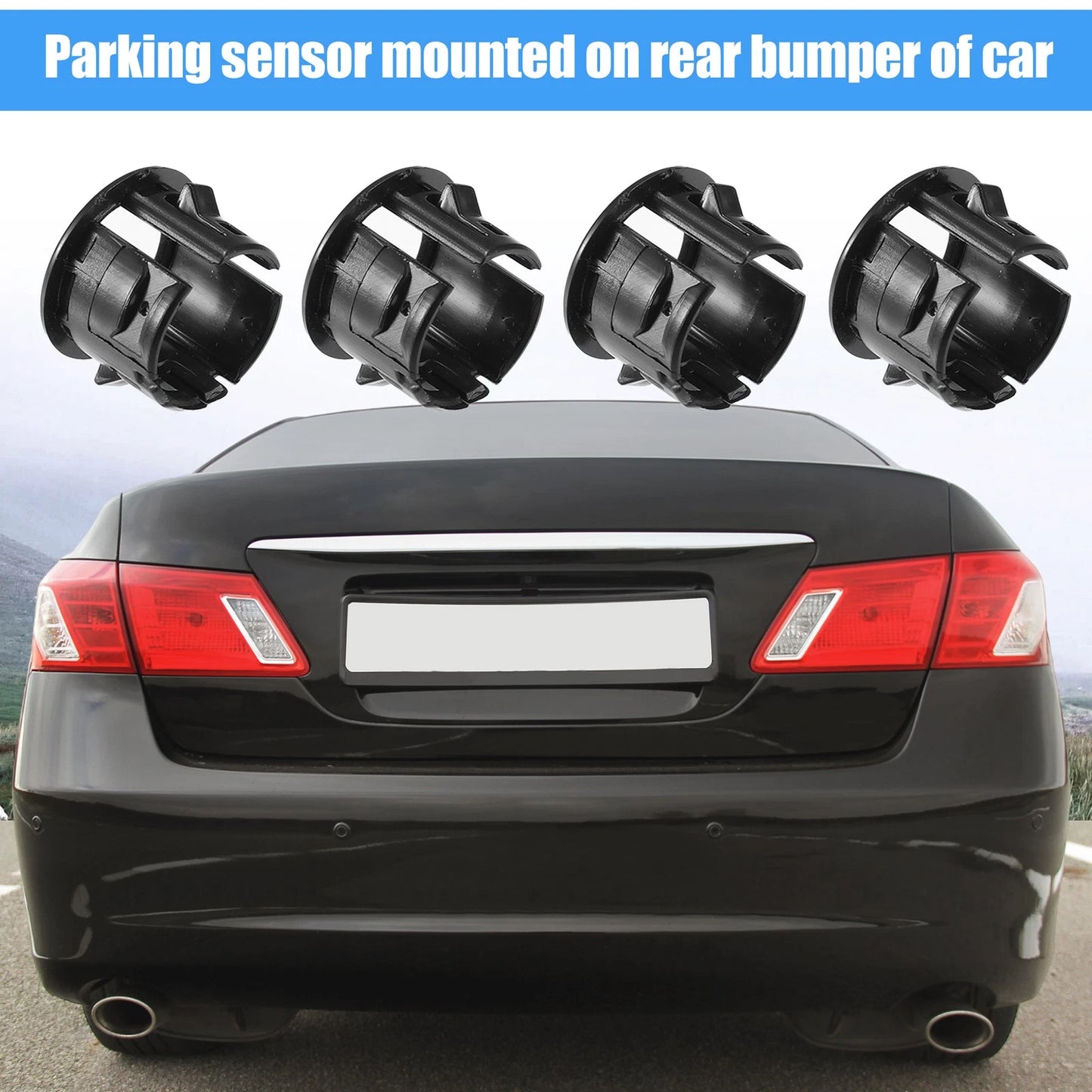 4 Pcs Parking Assist Sensor Bezels for Lexus ES350 (2007-2012)