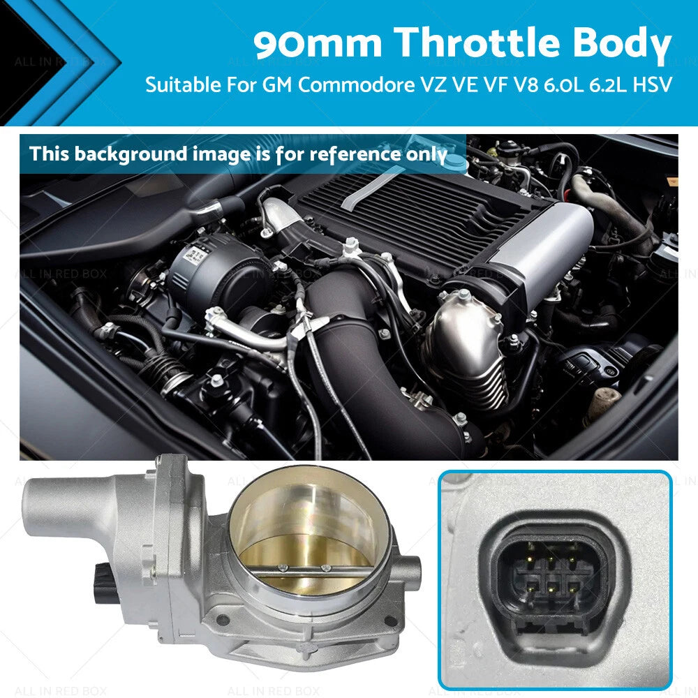 90mm Throttle Body for GM Commodore VZ VE VF V8 6.0L 6.2L (2004-2017)