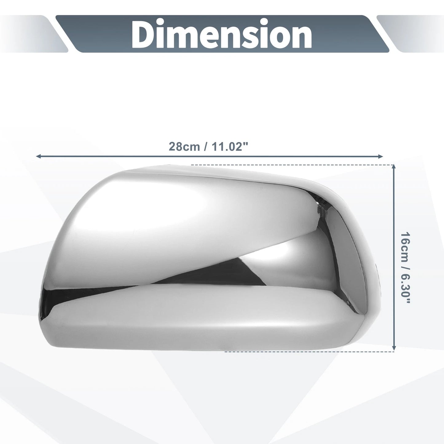 Pair Rearview Mirror Cover Overlay Chrome Plated for Toyota Sienna (2011–2020)