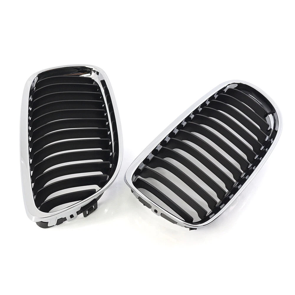 Front Kidney Grille Chrome Black for BMW E90 E91 328i 335i (2009-2011)
