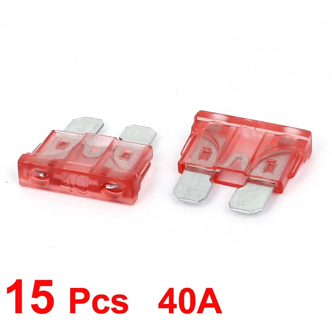 15Pcs 40A Mini Blade Fuse Plastic Housing for Motorcycle Car SUV ATC ATO Red