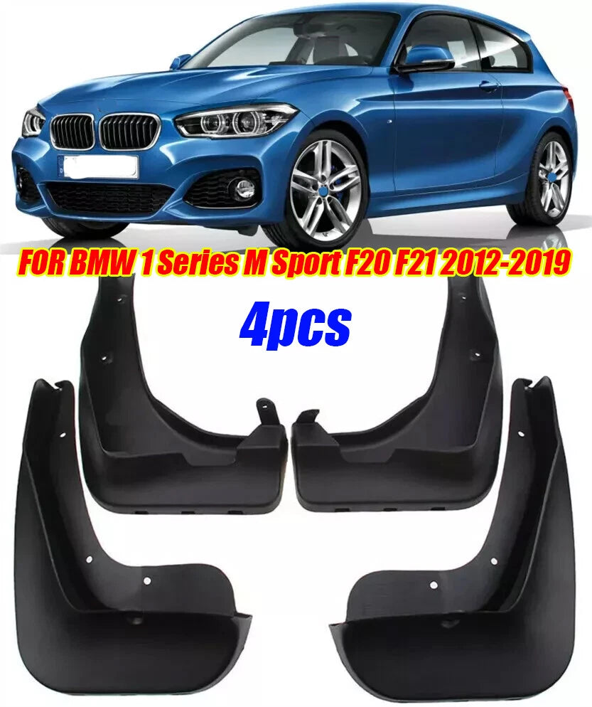 4x Front & Rear Splash Guards Mud Flaps for BMW 1 Series (2012–2019)