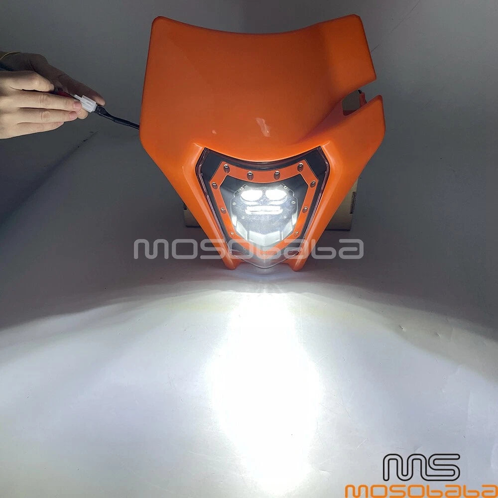 LED Headlight Fairing for EXC 350, EXC F500, SXF450, 690 Enduro, KLX450, KLX250F