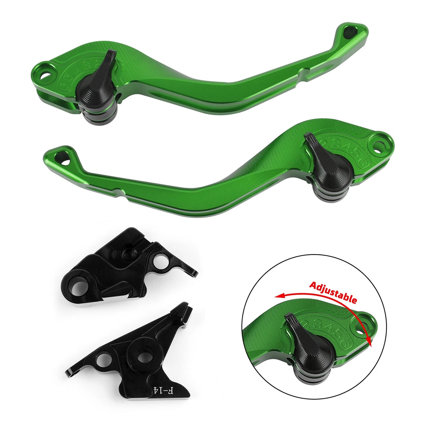 CNC Short Brake Clutch Lever for Kawasaki ZZR600 ZXR400 Z750S ZX9R ER-5 (2000-2006)
