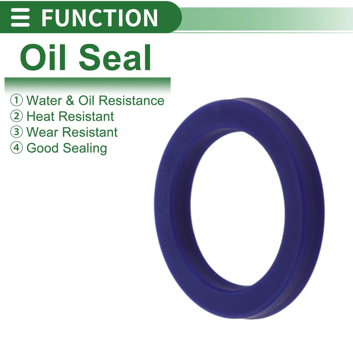 Oil Seal TPU 40x55x7.2mm High-Pressure Blue 5 Pcs for MakeModel