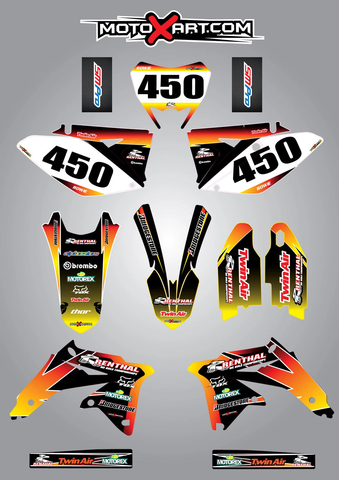 Full Custom Sticker Kit for Suzuki RMX 450 (2010-2017)