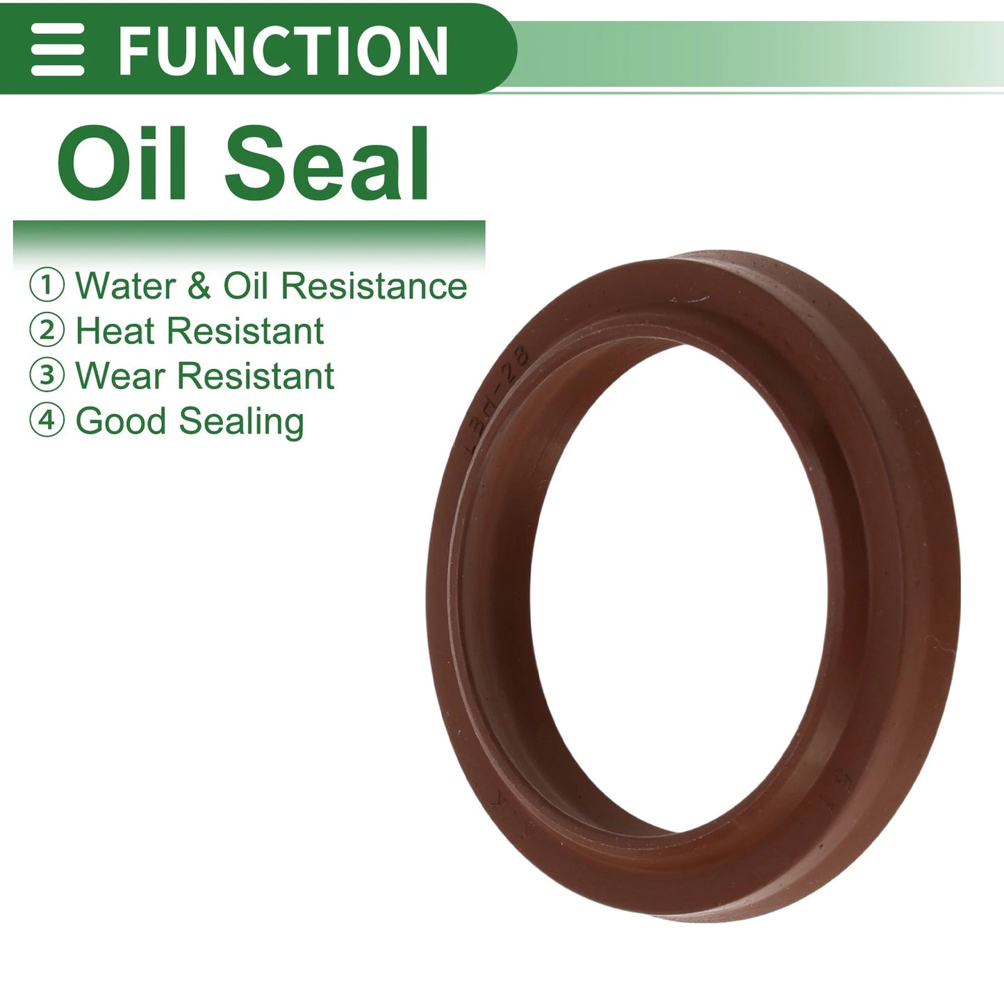Oil Seal Rotary Shaft Seal FKM Rubber 28x36x4.5mm Brown 5 Pcs for Make Model