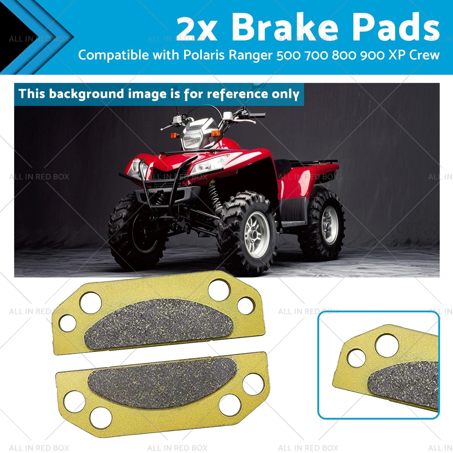 Brake Pads for Polaris Ranger 500 700 800 900 XP Crew (2005-2015)