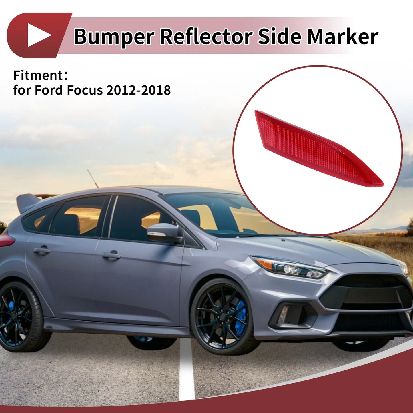 Rear Right Bumper Reflector for Ford Focus (2012-2018)