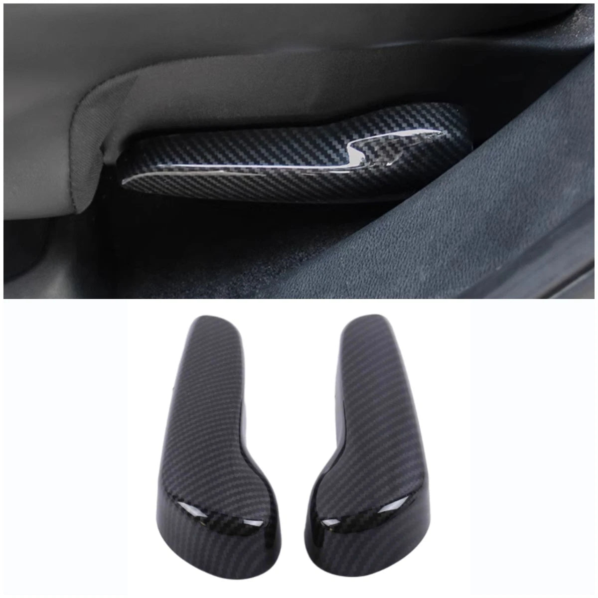 ABS Fiber Seat Wrench Side Handle Cover Trim for Jeep Grand Cherokee (2014-2021)
