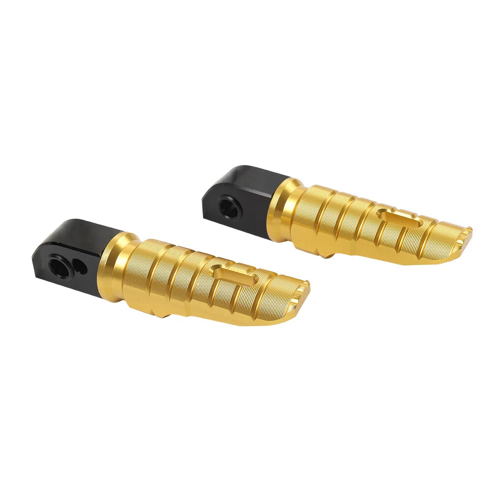 Gold Rear Passenger Foot Pegs for Daytona 660, T100 (2018-2024), T120 (2016-2024)