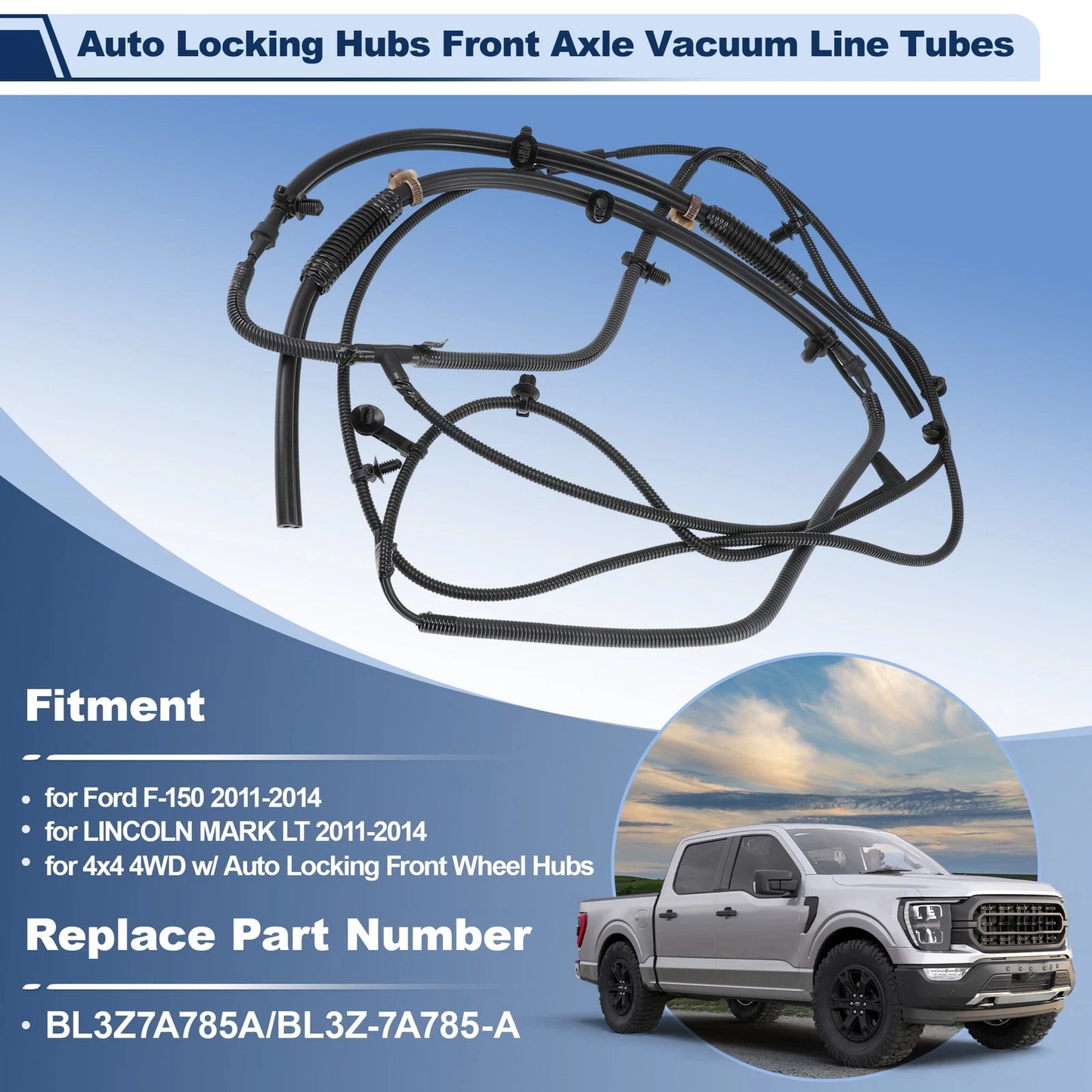 Auto Locking Hub Vacuum Lines 4x4 for Ford F-150 (2011-2014)