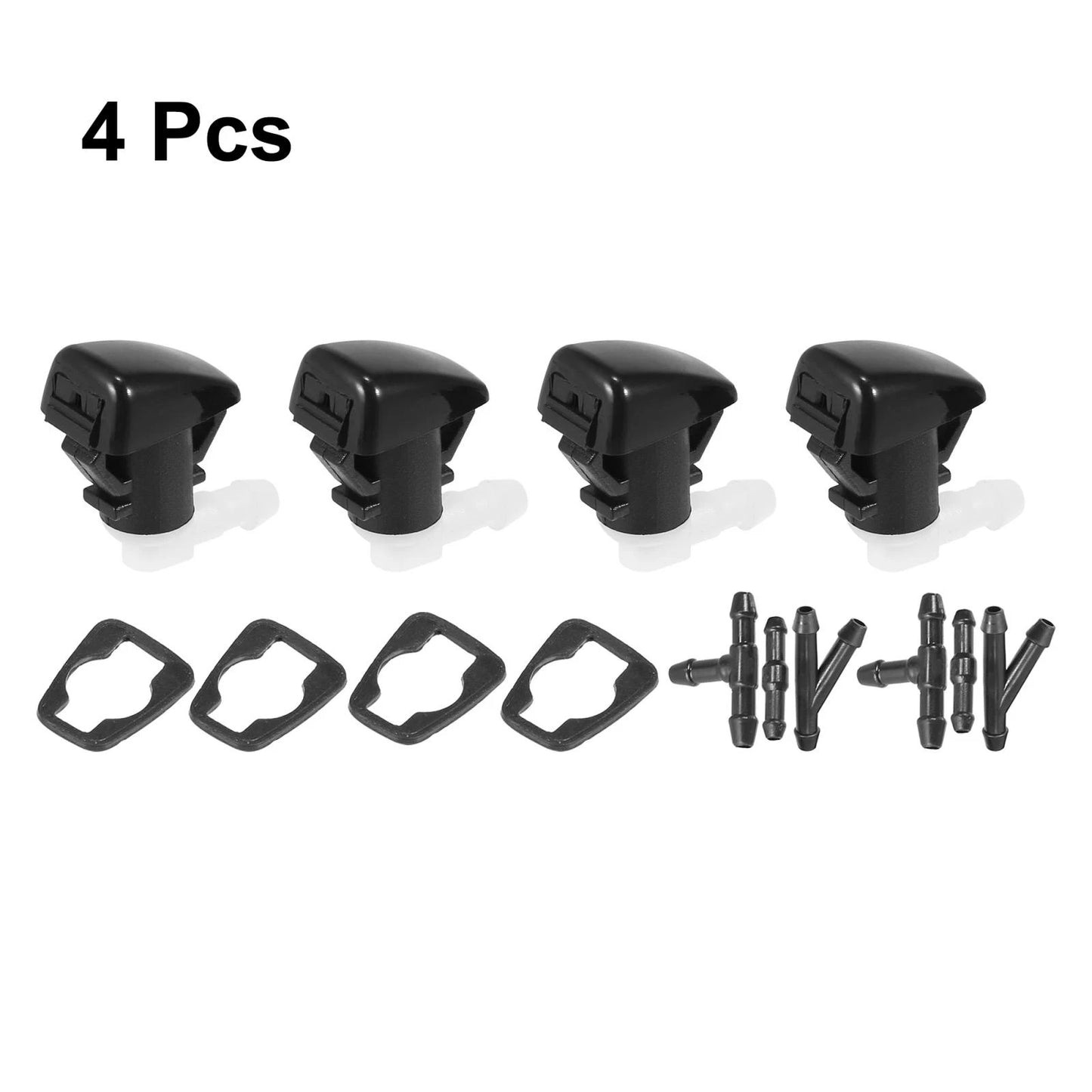4pcs Front Windshield Washer Nozzle for Dodge Durango with 6 Connectors