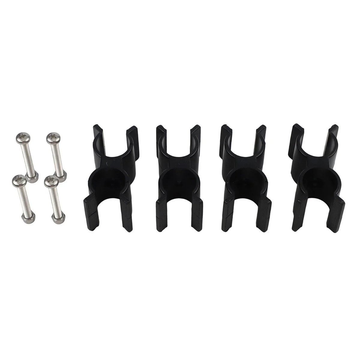 Boat Top Pole Double Tube Clip Holder for 78" 7/8"-1" Diameter, 4pcs