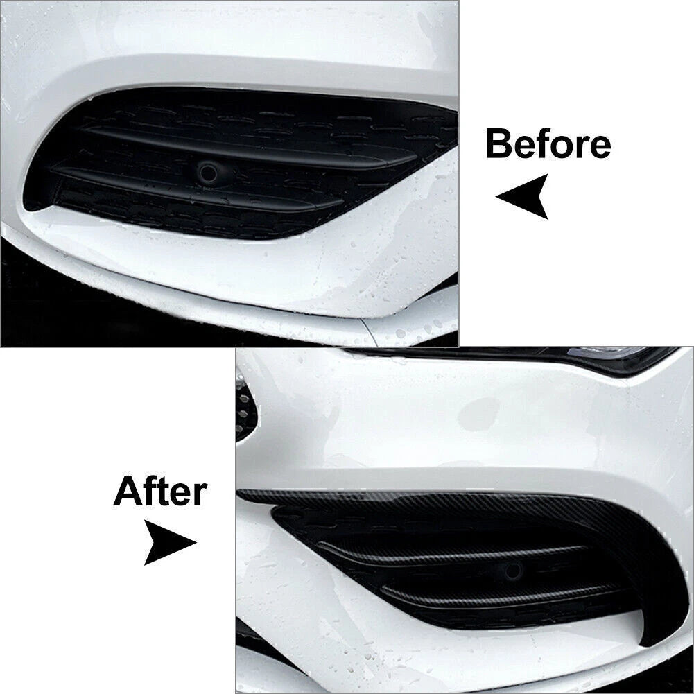 Front Fog Light Cover Trim for Mercedes Benz CLA C118 (2021-2023) Black