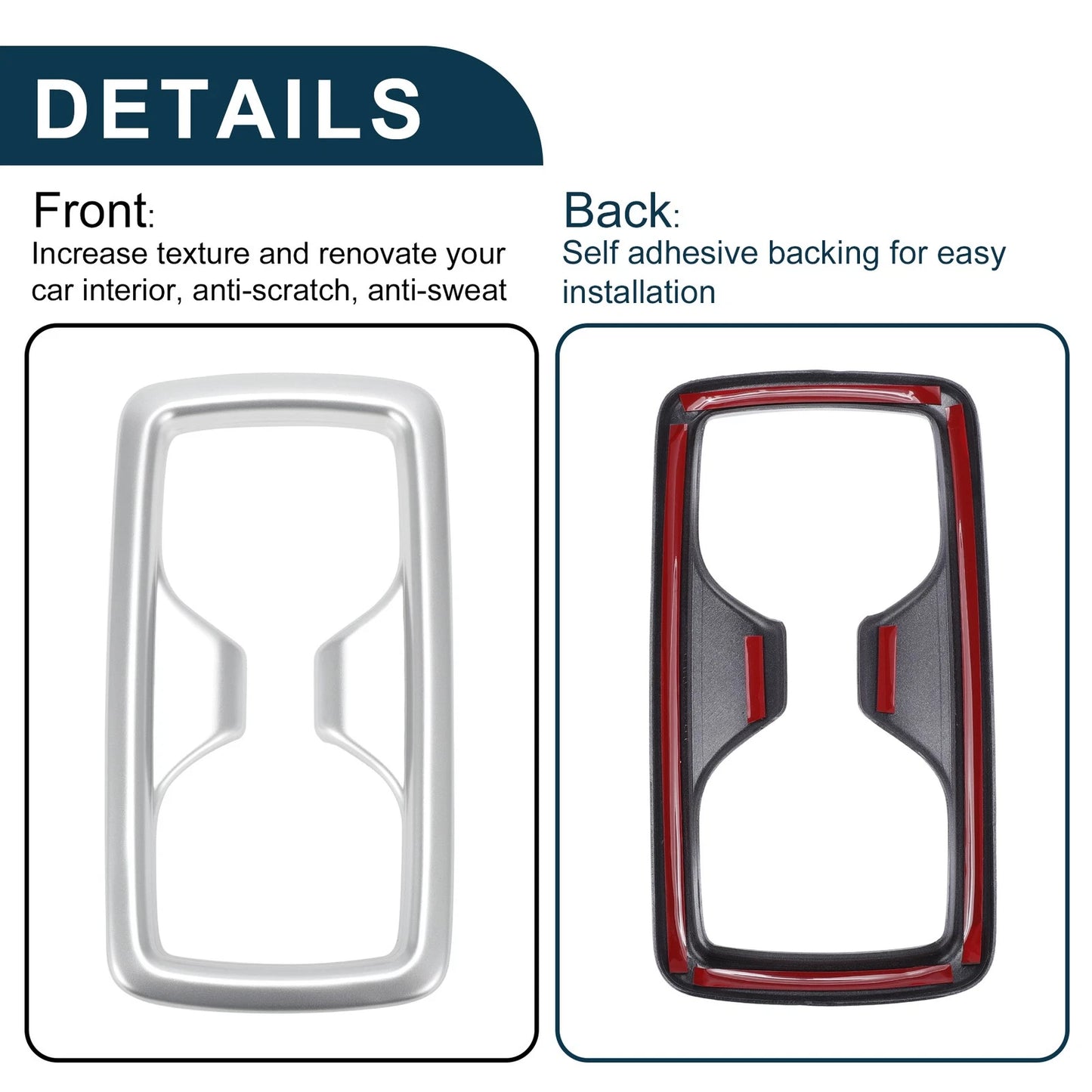 Rear Cup Holder Cover for Toyota Harrier 80 Series Silver Tone (2000-2005)