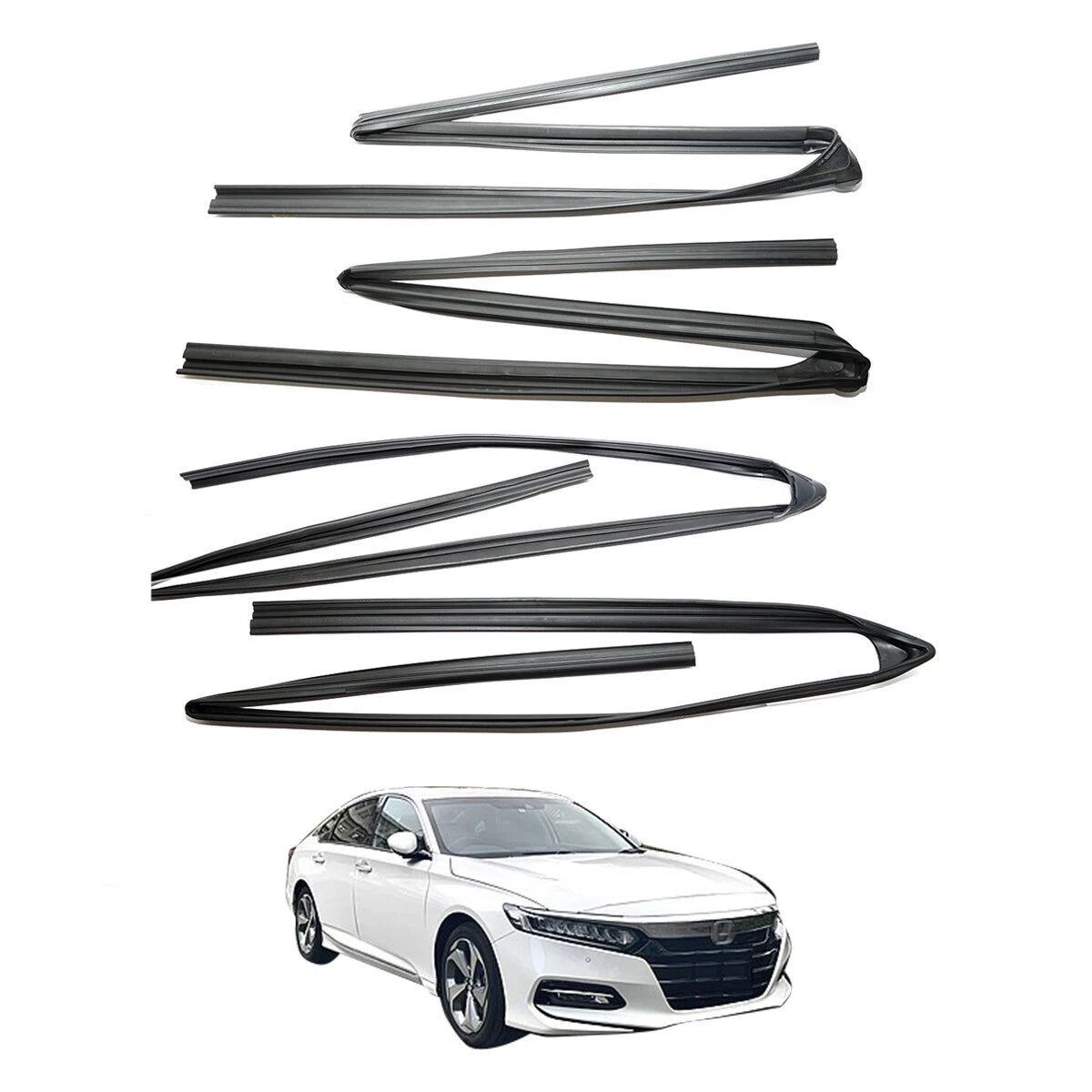 Front Rear Door Glass Run Channel for Honda Accord Sedan 2008-2011