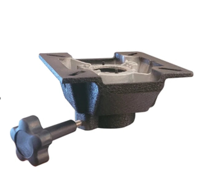 Boat Seat Swivel Top for 60mm Post, Heavy Duty Cast Aluminium, Black