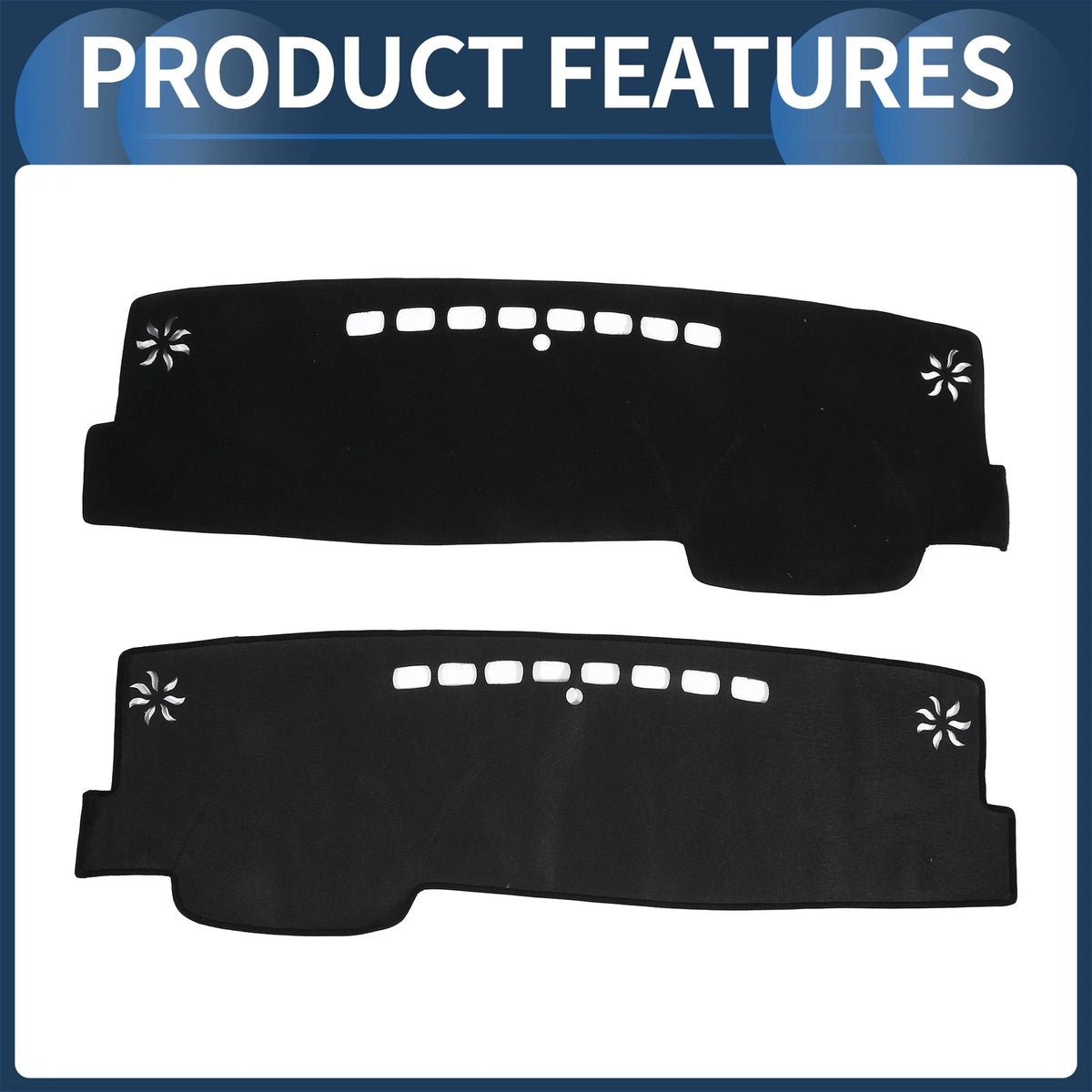 Dashboard Dash Cover Mat for Toyota Camry XV70 Series Black (2018-2023)