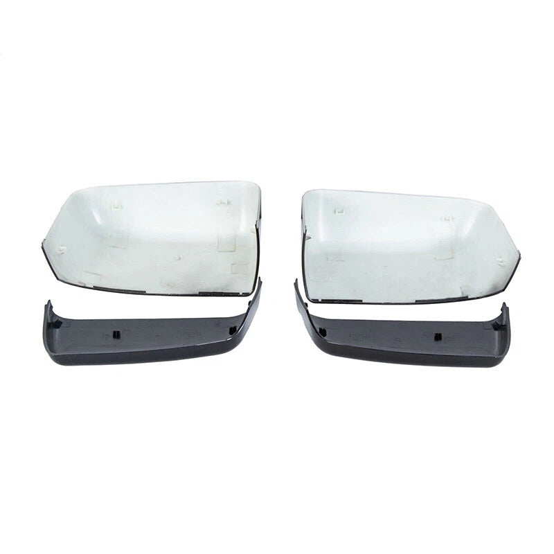 Black Tow Mirror Cap Cover Assemblies for Chevy Silverado GMC Sierra (2014-2019)