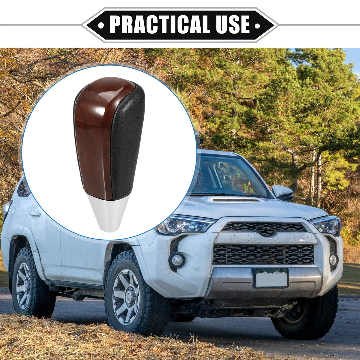 Drilled Wood Grain Gear Shift Knob for Toyota Land Cruiser (2008-2021)