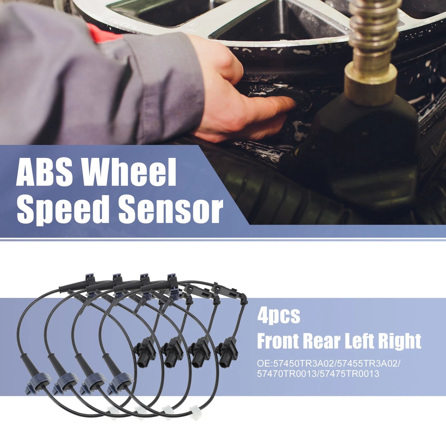 4 Pcs ABS Sensor Set for Honda Civic (2012-2015)