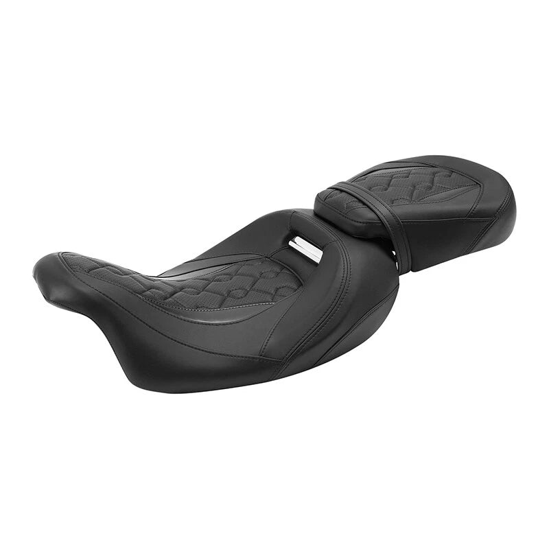 Black Driver Passenger Seats for Harley CVO Road Street Glide (2009-2023)