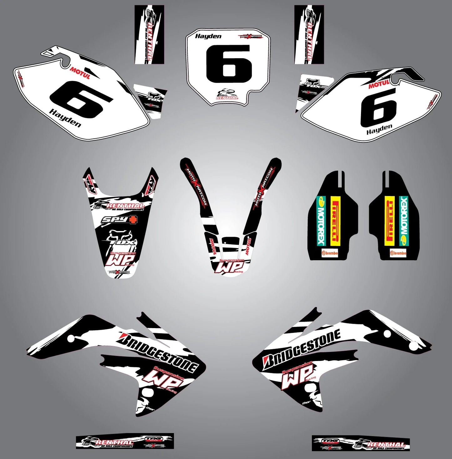 Custom Graphics Kit for Honda CRF 150 R 2007-2015 Safari Style Decals