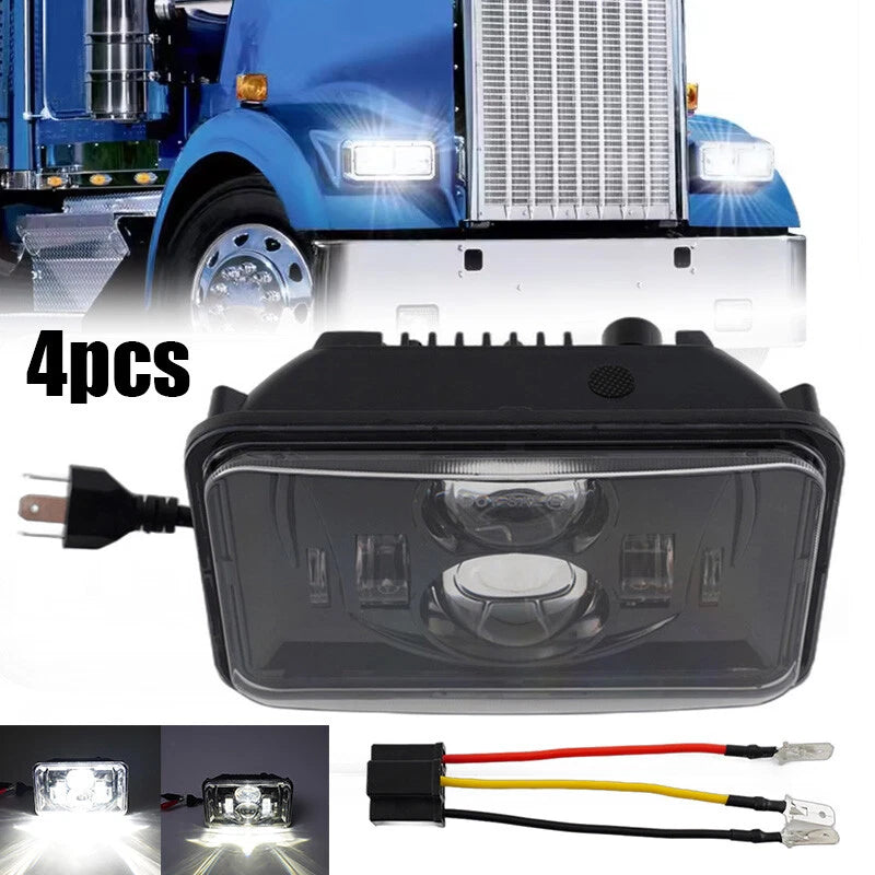 4x6" LED Headlight High Low Beam Set for Suzuki DRZ400SM DRZ400S (2000-2023)