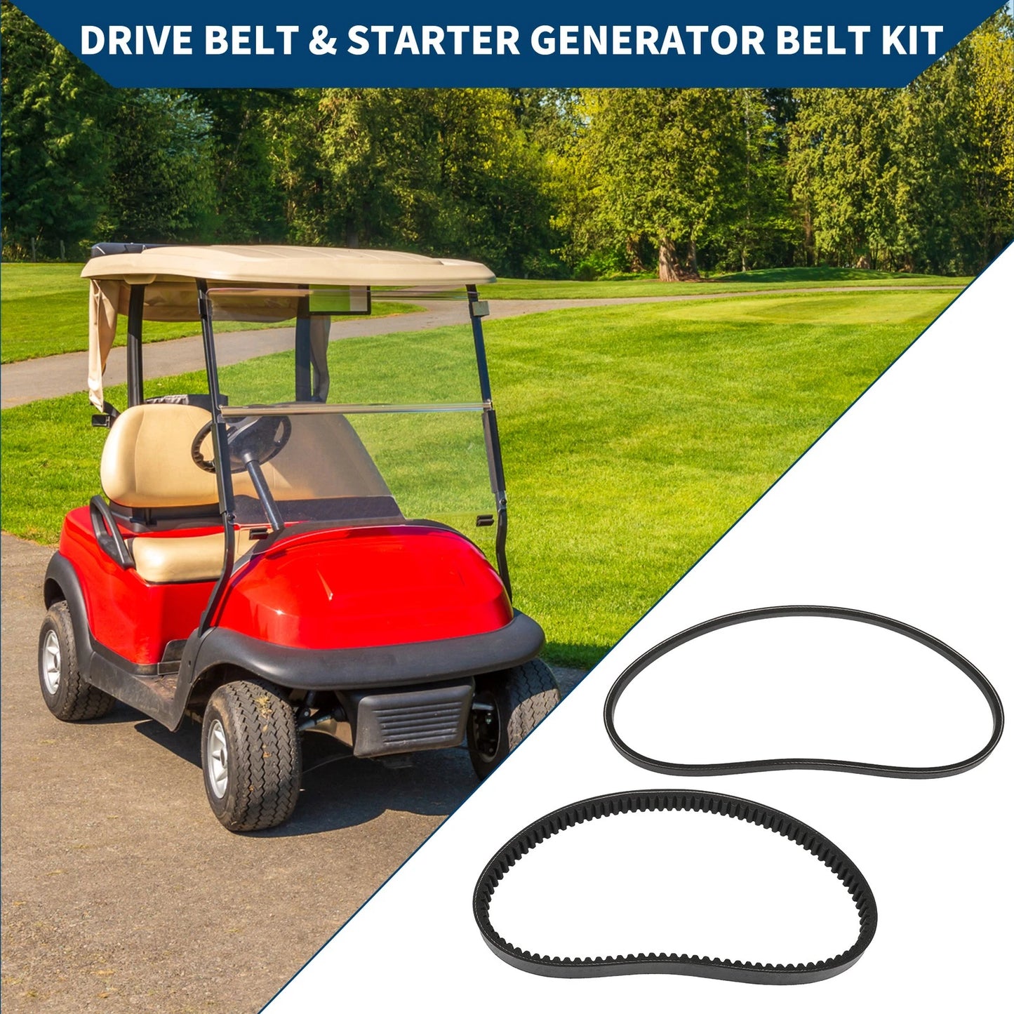 Drive Belt Starter Generator Belts for Yamaha G2 G8 G9 G11 G14
