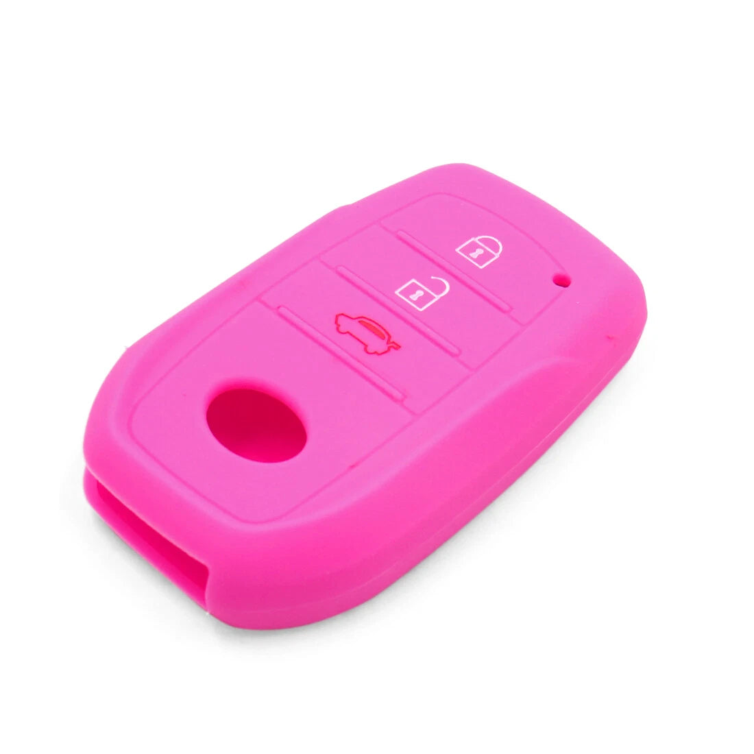 Pink Silicone Key Fob Cover Case for Toyota Crown Camry Corolla RAV4 (2010-2023)