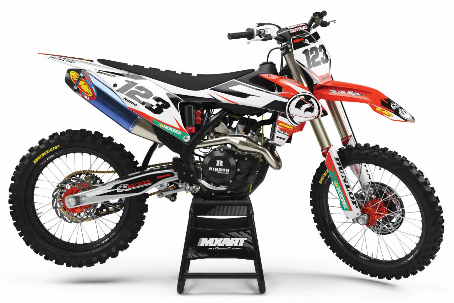 KTM EXC Custom Graphics Kit Decals Stickers (2001-2002)