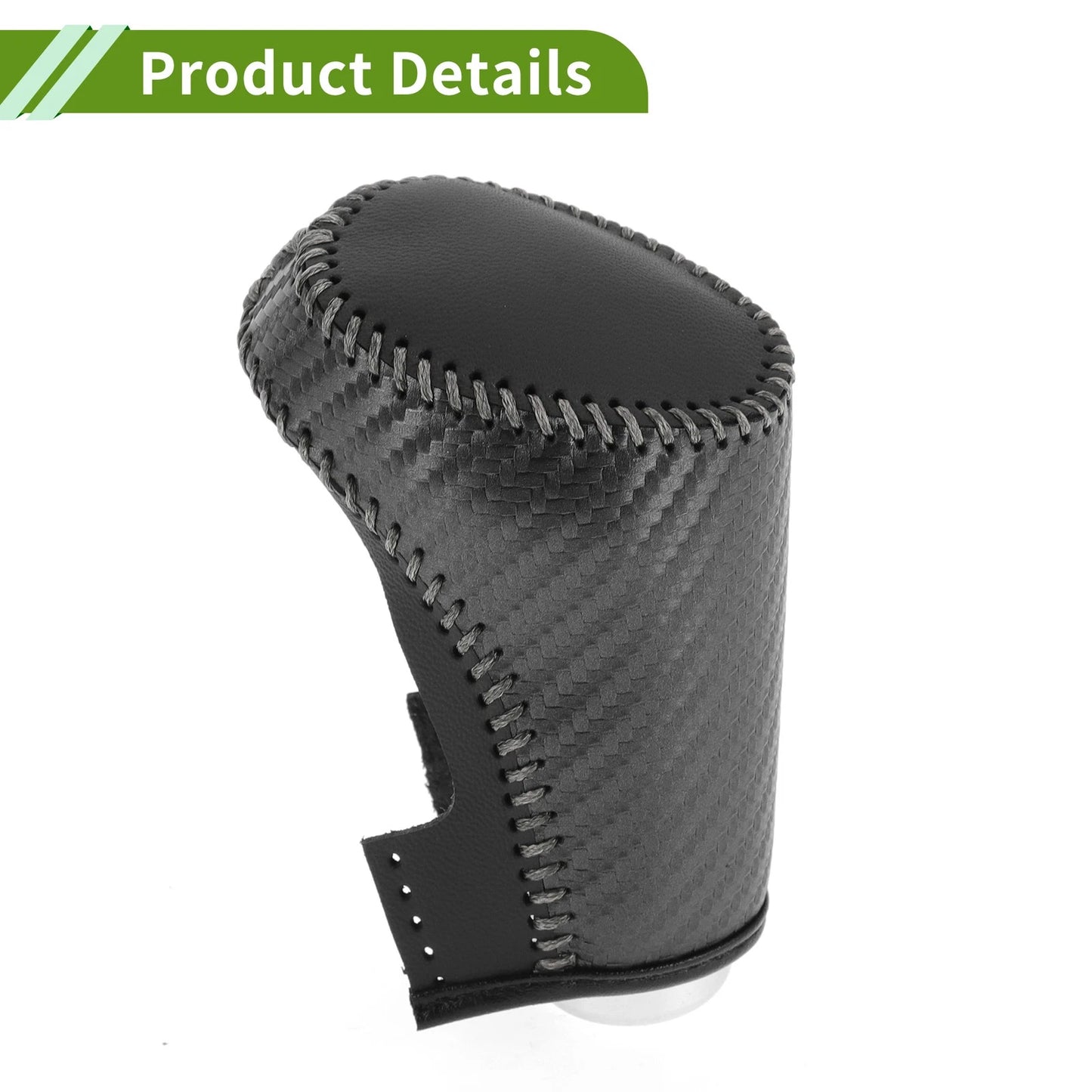 Gear Shift Knob Cover for Chevrolet Malibu Black Carbon Fiber Black Gray