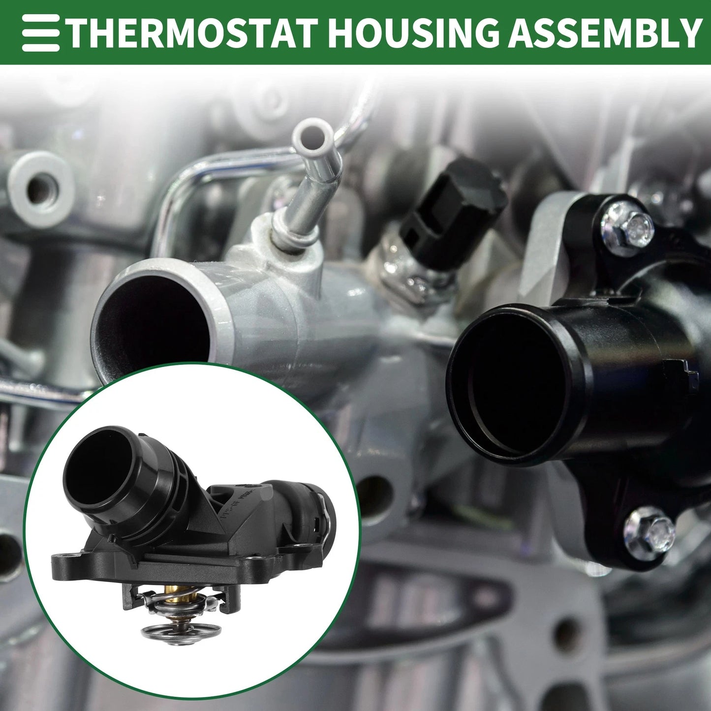 Engine Coolant Thermostat Housing for BMW 328i 128i Z4 X3 X5 335i (2007-2013)